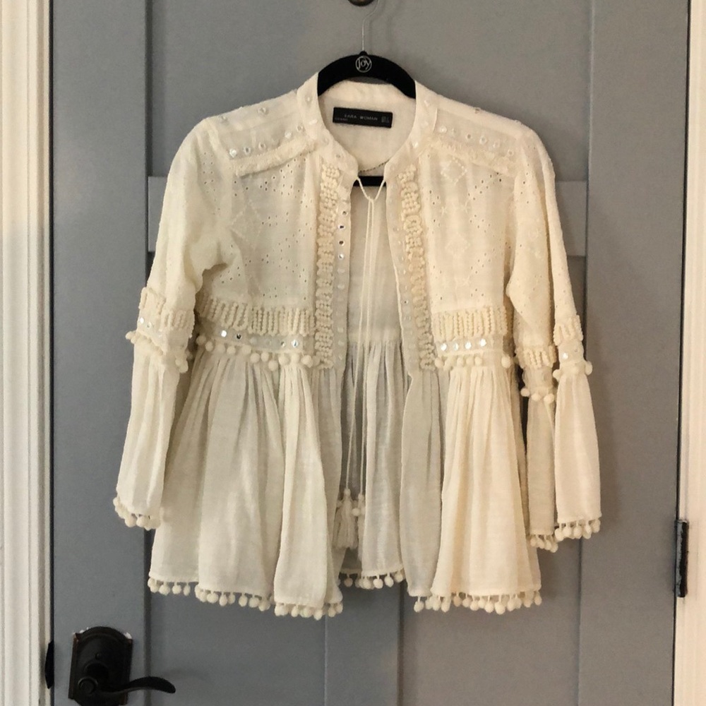 Cream top from Zara